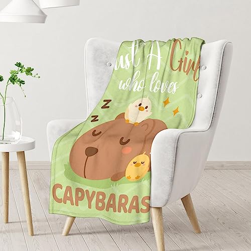 Blanket for Girls - 40"x50" Cute Throw Gifts - Green Soft Fuzzy Blankets for Couch & Sofa