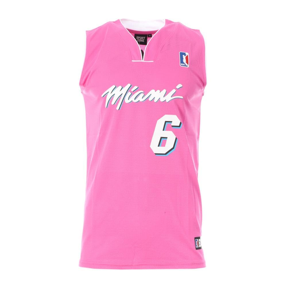 Sport zone Miami Basketball Jersey Pink Men Miami 6, Pink, L