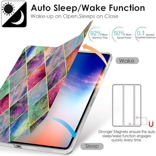 Image of DuraSafe iPad Pro 12.9 inch 4th Gen 2020 Cover A2229 MY2H2HN /A MY2J2HN /A A2069 MXAT2HN /A MXAV2HN /A MXAU2HN /A MXAW2HN /A A2233 MY3K2HN /A MY3J2HN /A MXFY2HN /A MXG12HN /A MXFX2HN /A MXG02HN /A - Diamond Grid