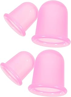 FRCOLOR Conjunto De Gel De Sílica Para Redução De Celulite Conjunto De Ventosa Anticelulite 4 Peças Ventosa Anticelulite Doméstica Relaxante Massageador Corporal Ventosa