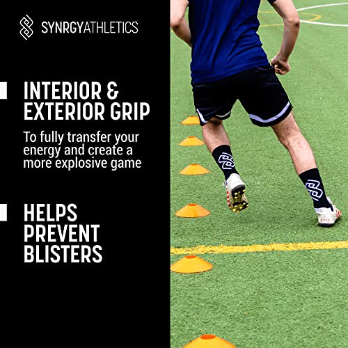 Anti Slip Grip Socks for Soccer, Football, Hockey with Interior and Exterior Grip for Men and Women (White)3