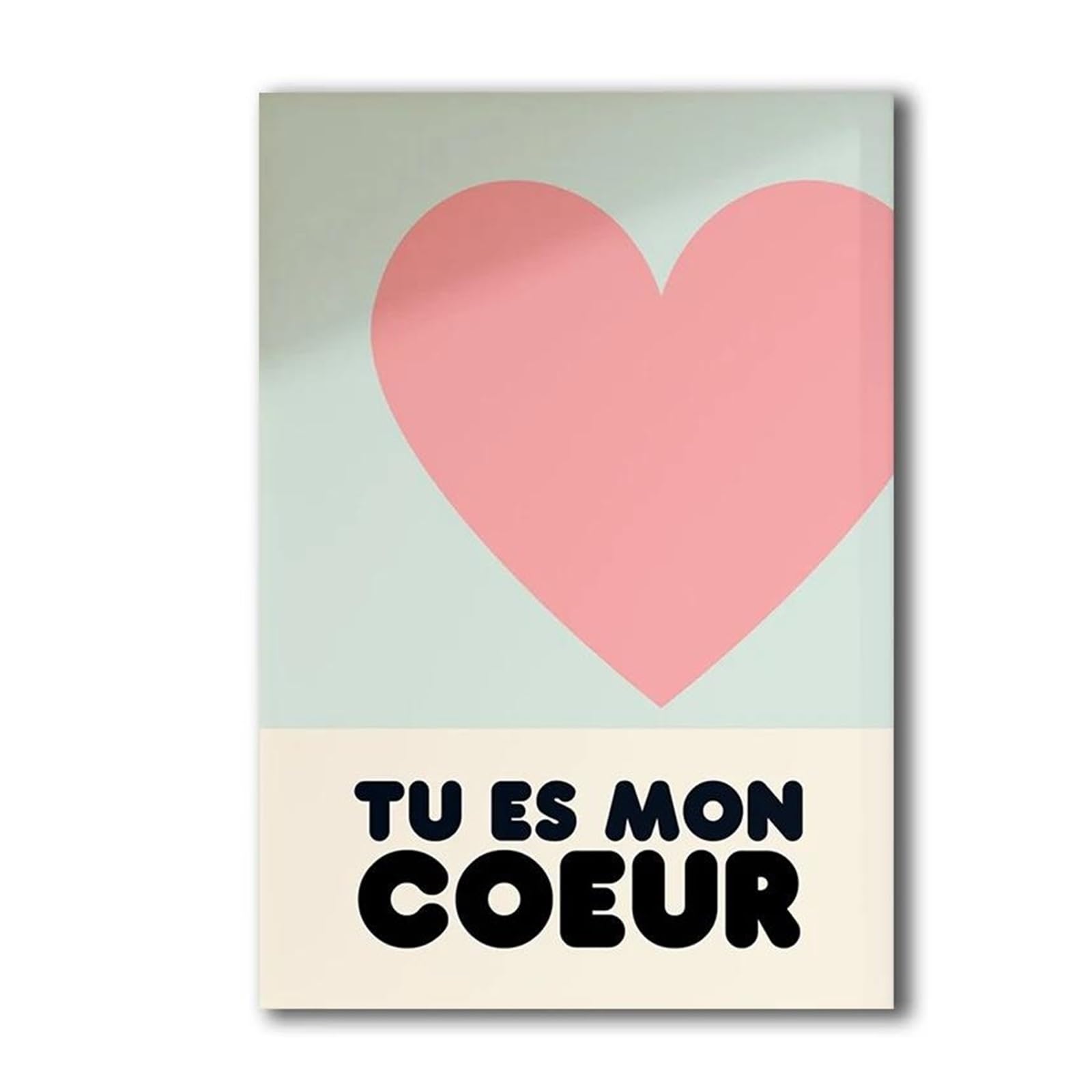 Affiche tu es mon cœur pour décoration chambre de couple