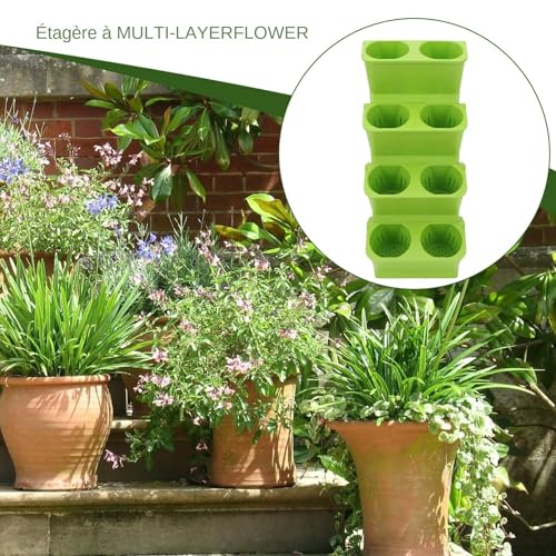 Pot de fleurs empilable double étage pour optimiser un salon étroit - 2