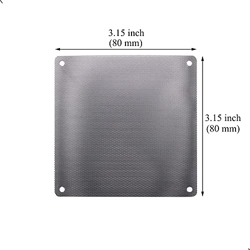 Threebulls 12 Pcs 80Mm Pvc Black Pc Cooler Fan Dust Filter Dustproof Case Cover Computer Mesh #TOP1