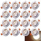 【TECHNISCHE DATEN】 - 12 Stück | 3 Watt LED Einbauleuchten mit 245 Lumen | Warmeiß 3200 Kelvin | Φ85*H41 | Der Deckenausschnitt muss Ø70mm betragen | 85V-265V Wechselstrom | Nicht dimmbar | mit Trafo