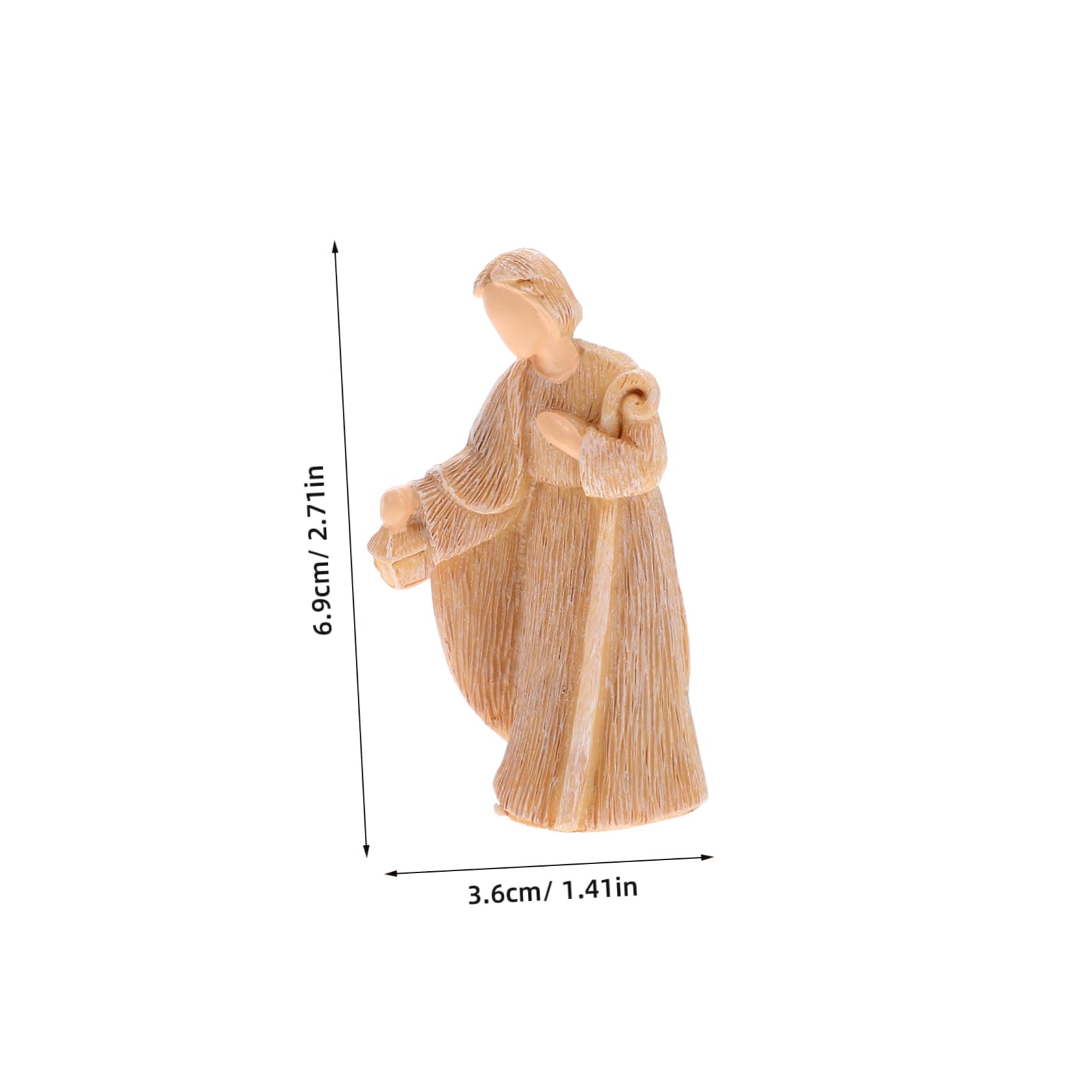 Hemoton 1Set Small Jesus Nativity Figurines Resin Christmas Scene Decor Delicate Household Manger Ornaments for Religious Home Decoration and Festive Cheer