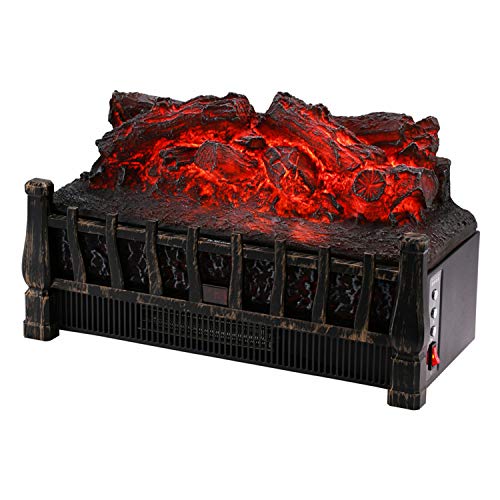 OVASTLKUY Electric Fireplace Logs Heater Portable Fireplace Stove Heater with Remote Control Infrared Quartz Set Freestanding Fireplace with Realistic Flame(005)