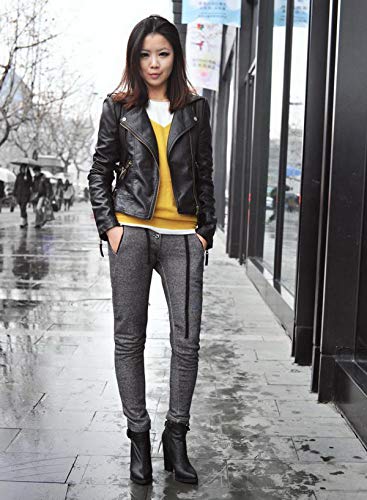 Getuback Vintage Women's Slim Biker Motorcycle Pu Leather Zipper Jacket Punk Rock Black Size 2 #TOP2