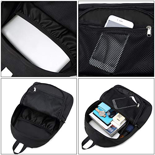 abshoo Lightweight Casual Unisex Teen Boys Girls Backpack for School Solid Color Bookbag for Women Men (Black)4