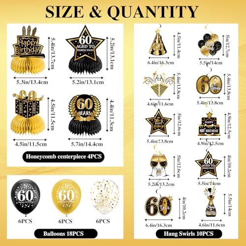 Image of 60th Birthday Decorations for Men Women