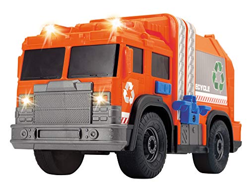 Dickie Toys 203306001 Recycle Truck, Müllauto, Müllabfuhrwagen, Müllfahrzeug, Müllwagen, Spielzeugauto, Abfallbehälter fährt auf und ab… – Ansicht 6