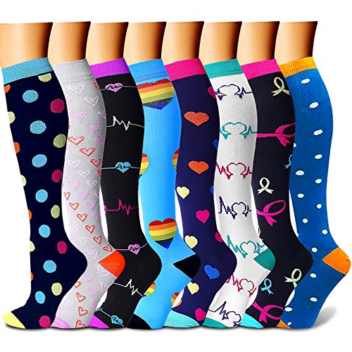 CHARMKING Compression Socks for Women & Men Circulation 15-20 mmHg