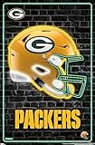 Trends International NFL Green Bay Packers - Neon Helmet 23 Wall Poster, 22.37' x 34.00', Unframed Version