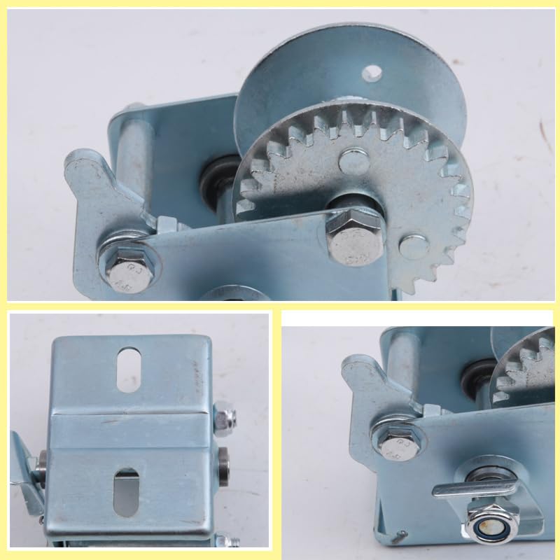 Paranco Elettrico, Verricello manuale, mini verricello a mano con gancio senza fili da 500 libbre for auto, lavori di bricolage, movimentazione merci, sollevamento officine produzione(5M Cable)