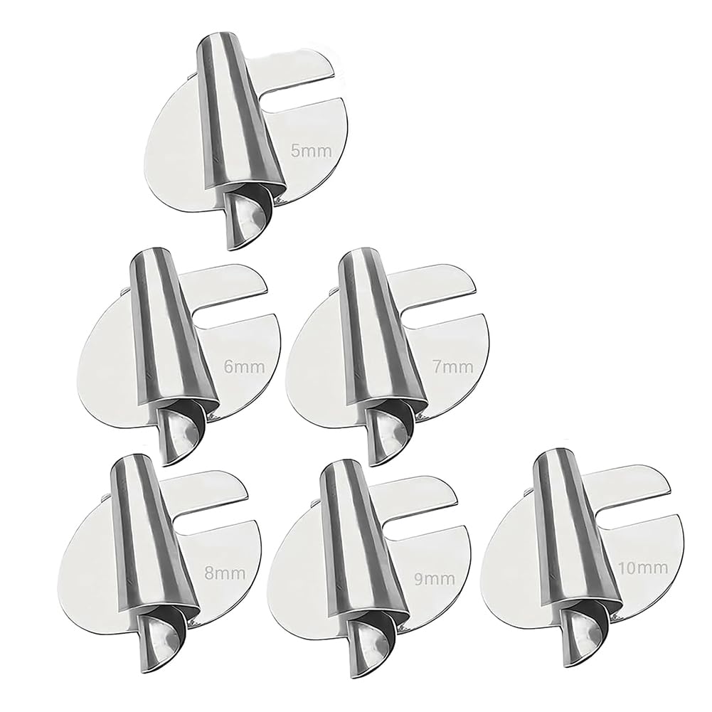 CTRLZS 6Pcs Sewing Rolled Hemmer Foot, 5mm-10mm 6 Sizes Wide Rolled Pressure Foot Sewing Machine Presser Foot Hemmer Foot Easy Install