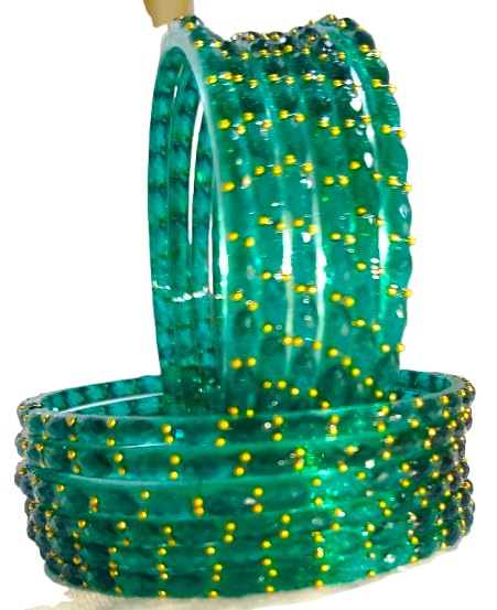 Rain Drop Glass Bangles Set For Women And Girls | Light Weight Bangles | Traditional Transparent Fancy Glass Chudi Set for Wedding, Party (12 Bangles)