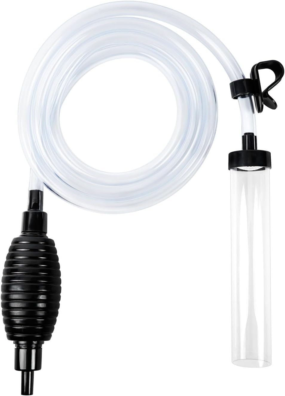 Aquarium Gravel Vacuum Cleaner, Fish Tank Water Changer, Hand Pump Siphon (5ft) 5FT-- "Upgraded Suction Power"