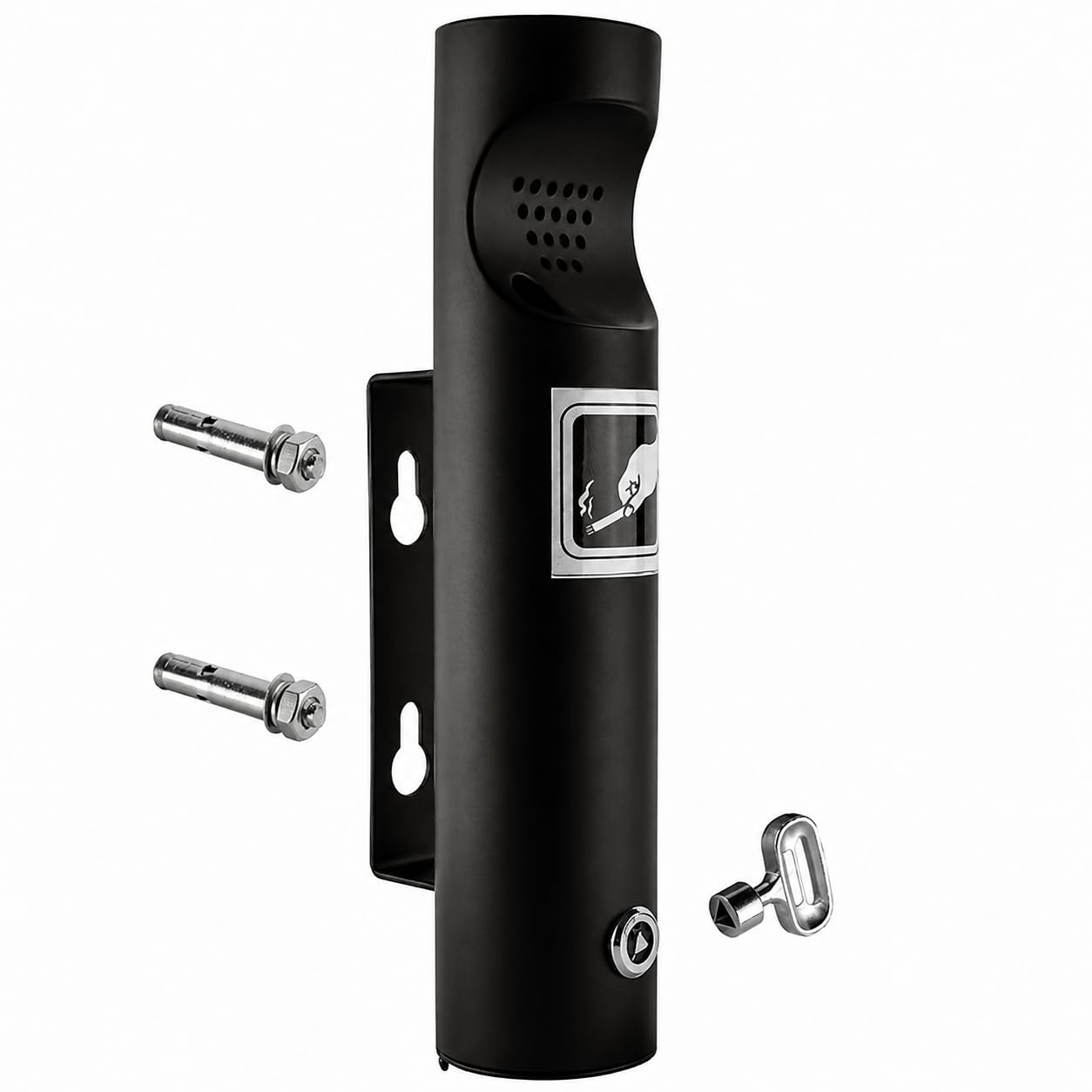black butt cigarette butts and flow of oxygen Galvanized steel inner canister holds large quantities of cigarette waste Hygienic ZhouDaShu Wall Mounted Outdoor Cigarette