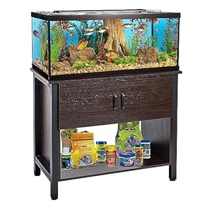 GAOMON Aquarium Stand with Cabinet for Fish Tank Metal Stand Storage, 40 Gallon, Turtle Reptile Terrariums 36.6″ x 18.9″ x 30.7″
