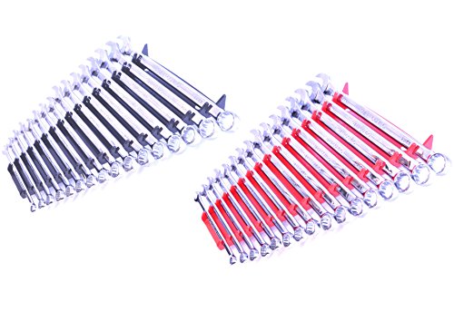 MLTOOLS 16-Tool Standard Wrench Organizer T8263-Red & Black - Made ...