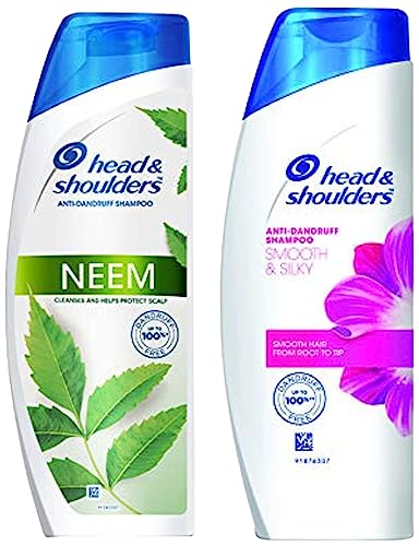 Head & Shoulders Neem, Anti Dandruff Shampoo, 180 Ml & Head & Shoulders, Anti Dandruff Shampoo, Smooth & Silky, 180 ML