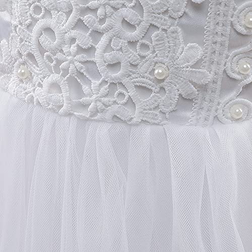 Robe blanche de fête 7-8 ans pour cortège et réception
