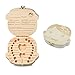 Aitsite Zahnbox Holz Milchzähne Box [Deutsch Version] Zahndose Milchzahndose Zahndöschen für Kinder