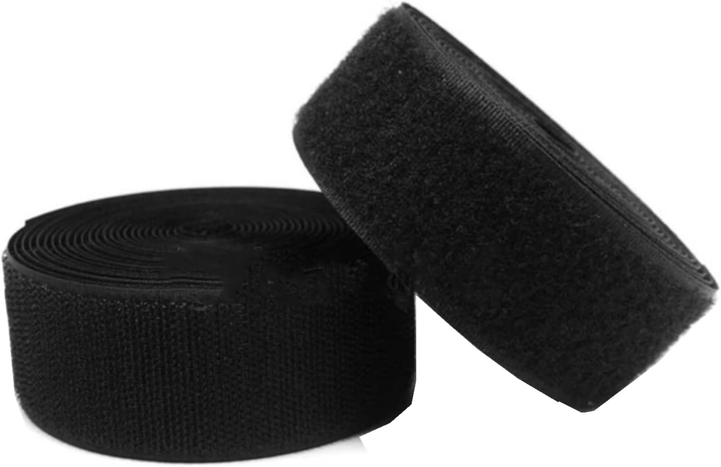 Hook and Loop Tape Fastening Nylon, 38mm,Fabric Non Adhesive Fastener Fastening Tape for Sewing Crafting Fixing Cushions Clothes(Black,38MM x 10Yards)