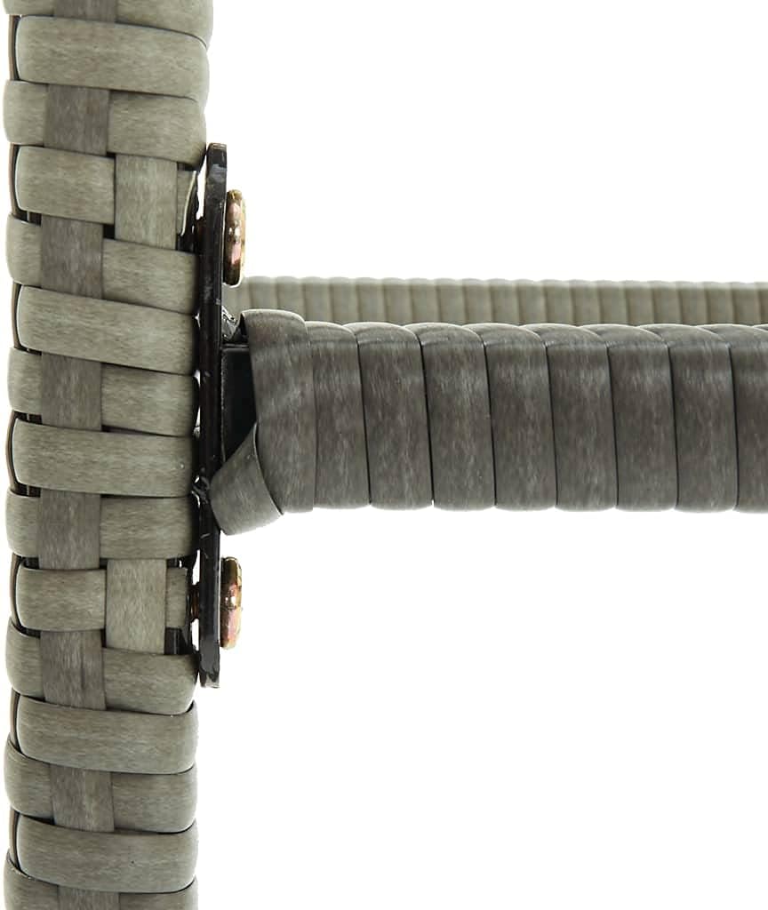 vidaXL Poly Rattan Bar Stools with Cushions - Set of 4 - Gray - Lightweight, Weather-Resistant Design Suitable for Indoor and Outdoor use - Comfortable Seating with Footrest