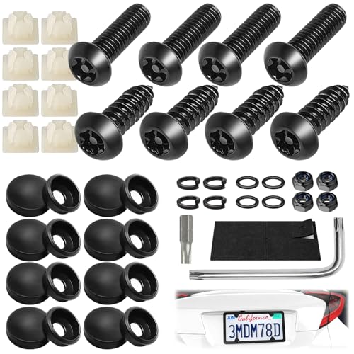 Kennzeichen Schrauben Set Aus Edelstahl - Diebstahlsicher & Rostfrei Für Auto & Motorrad