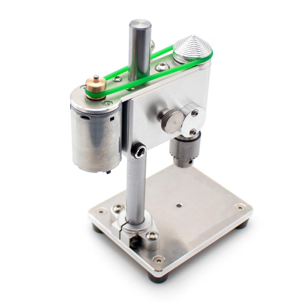 Toplionace Micro Trapano da Banco CA 100-240V con Adattatore di Alimentazione a Velocità Regolabile Mini Trapano Strumento di Riparazione di Orologi di Precisione (0,3-4MM)