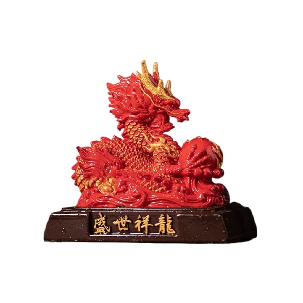ENGENDER Kung Fu Tea Pet Chinese Color Changing Tea Pet Zodiac Dragon Mascot Table Decoration Resin(A)