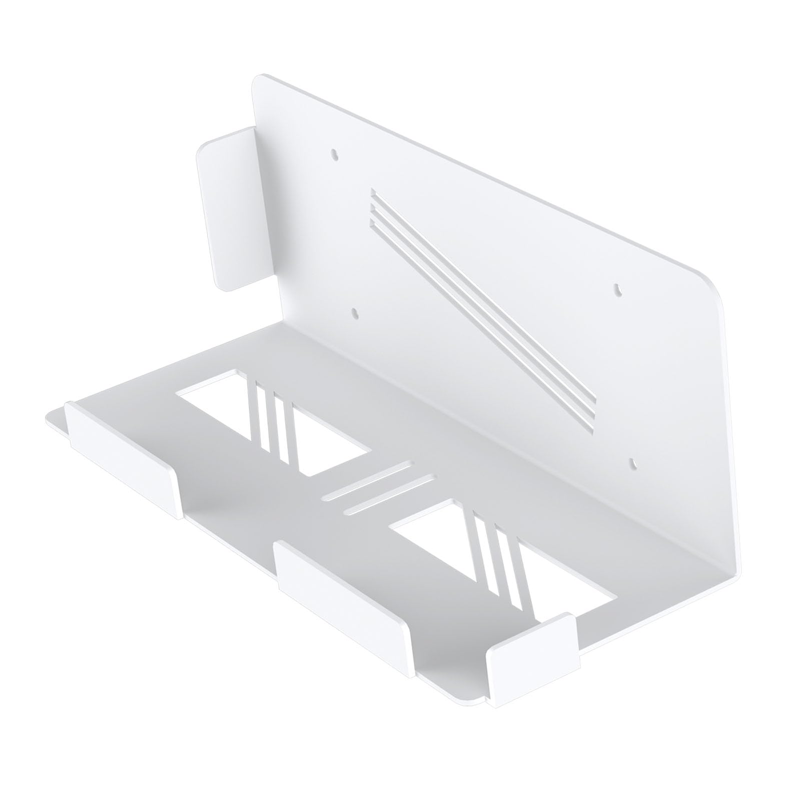 Supporto da parete per console di gioco, supporto stabile per controller cuffie dietro il supporto TV (bianco)