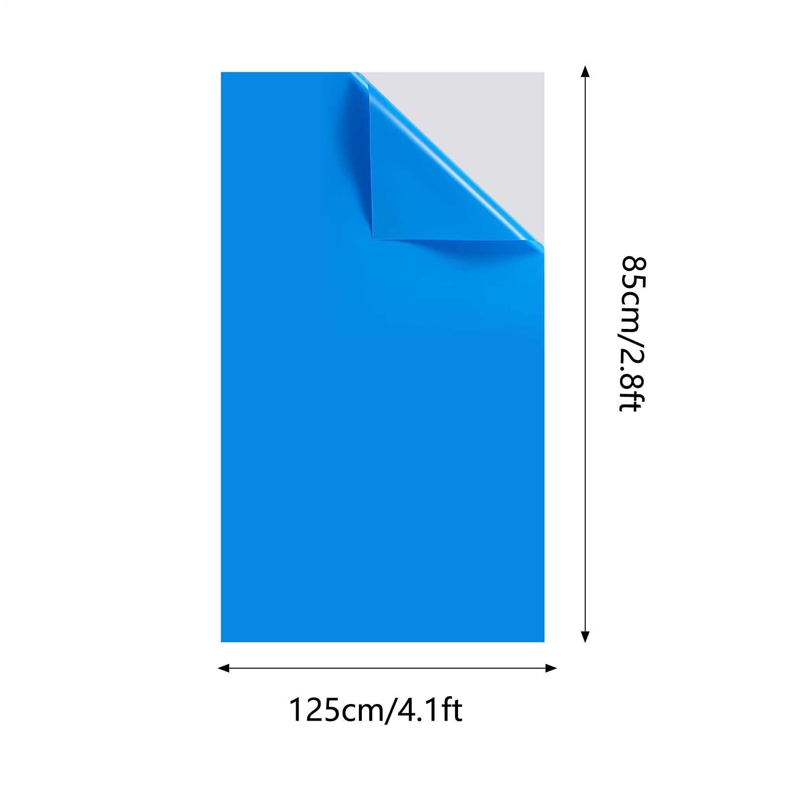 Generisch Set de reparación de piscina XXL, 125 x 85 cm, autoadhesivo e impermeable, parche de vinilo extragrande para láminas de piscina y piscinas infantiles, kit de reparación azul contra agujeros