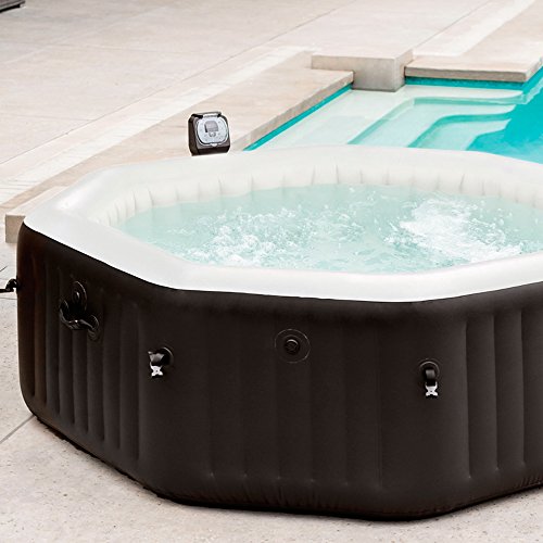 Intex PureSpa Jet & Bubble Deluxe - Ø 218 x 71 cm - 6 Personen - Schwarz Octagon – Bild 7