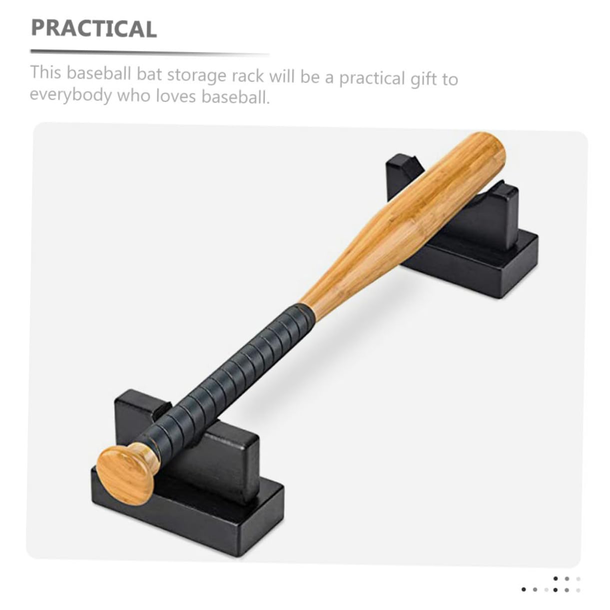EXAOMBLE Baseball Bat Holder Bat Rack Wood Bat Organizer Baseball Bat Supply Display