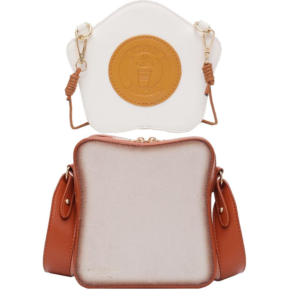 Sac à bandoulière alimentaire mignon avec motif original de pain toasté