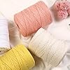 GOHOHOF Cotton Macrame Cord 4mm x 328yards Natural Colored Macrame Supplies, Soft Craft Cotton Rope for Plant Hanger Wall Hanger Dreamcatcher(Haze Blue) #4