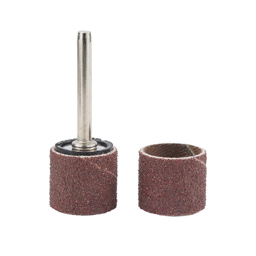 Schleifmaschine Schleiflamellenschleifer, ing Drum Kit Körnung 80 120 180 for elektrischen Mini-Winkelschleifer Braun Schwarz 102 Stk(102PCS,80)
