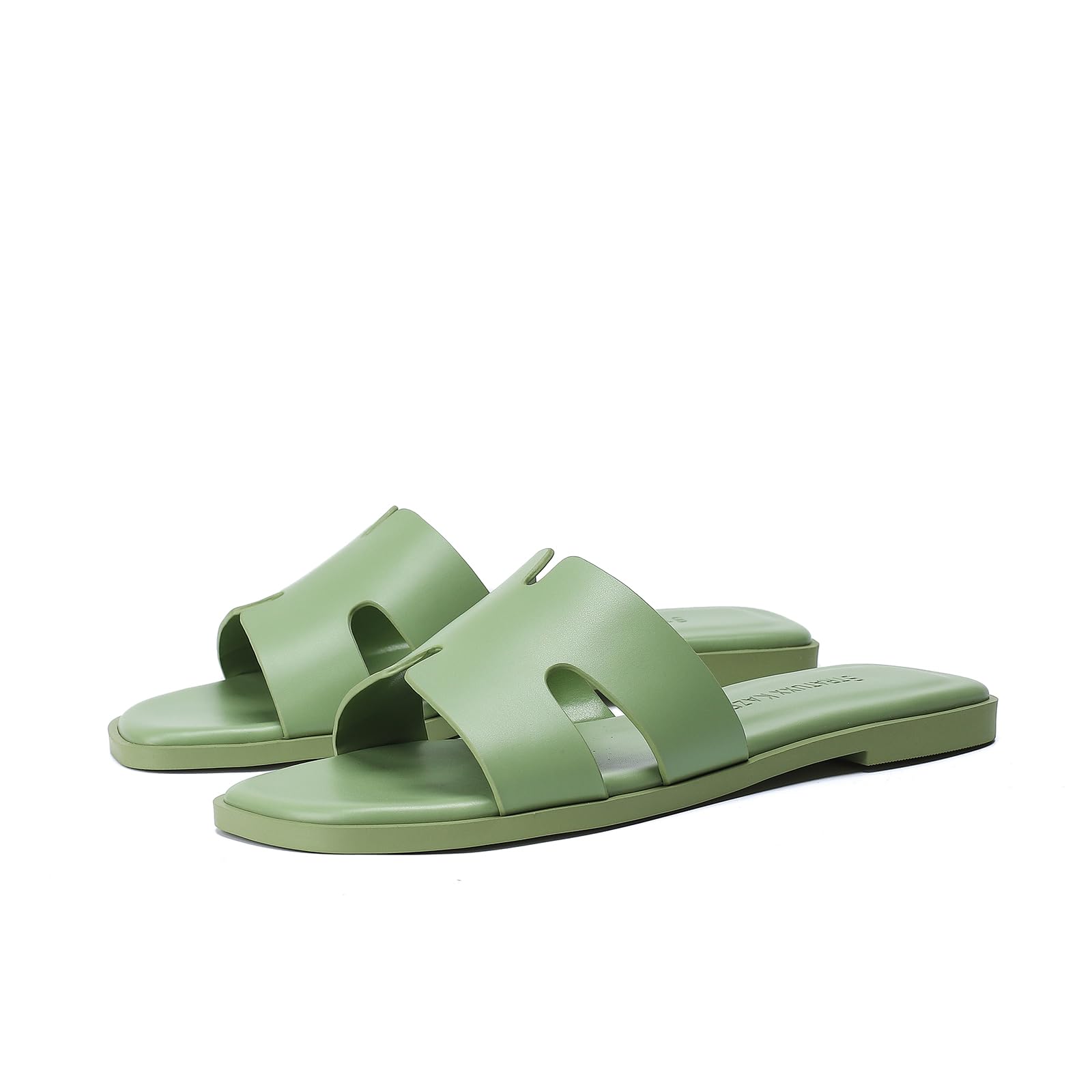Stratuxx Kaze Open Toe Flat Dress Sandals Womens Slide Comfortable Summer Black, White, Tan Sandals for Women