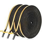 49 Feet Weather Stripping Door Seal Strip, 1/4'' Wide X 1/8'' Thick High Density Foam Tape, Door...