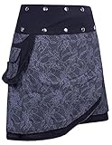 Im Siebdruckverfahren mit niedlichen Blümchen, Blüten und Blumen im Design einer Spitze bzw Gaze (Mesh) bedruckt - ein breiter, einfarbiger, Saum umfasst den bedruckten Bereich