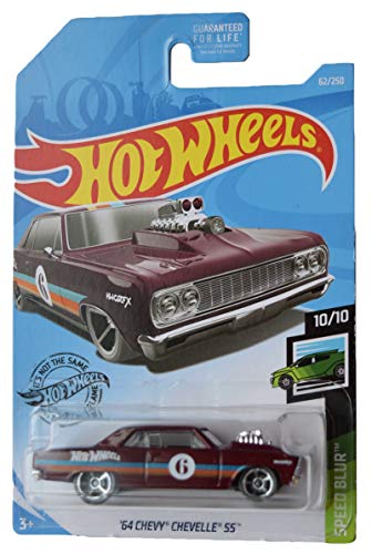 Hot Wheels Speed Blur 10/10 '64 Chevy Chevelle SS 62/250, burgundy