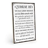 Wandschild, Wanddeko, Türschild aus Holz mit Spruch, Zitat, für die Wohnung, shabby chic, retro, vintage