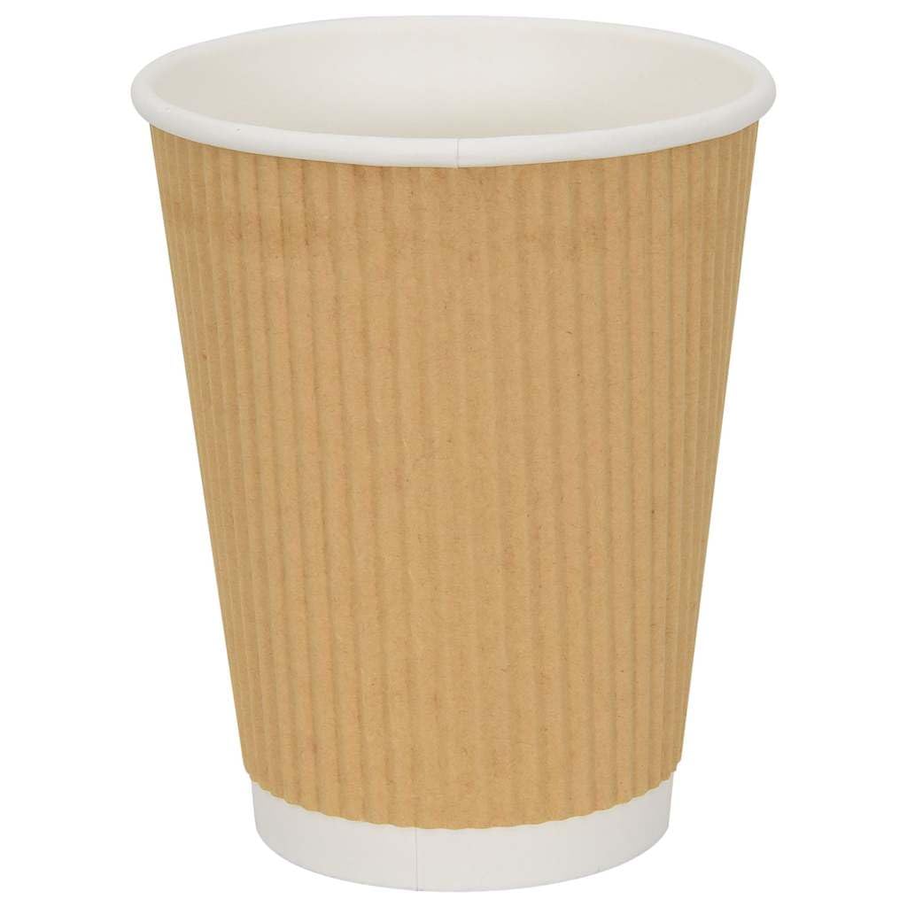 Gobelet à café jetable marron 12oz pour vos réunions professionnelles et pauses du matin