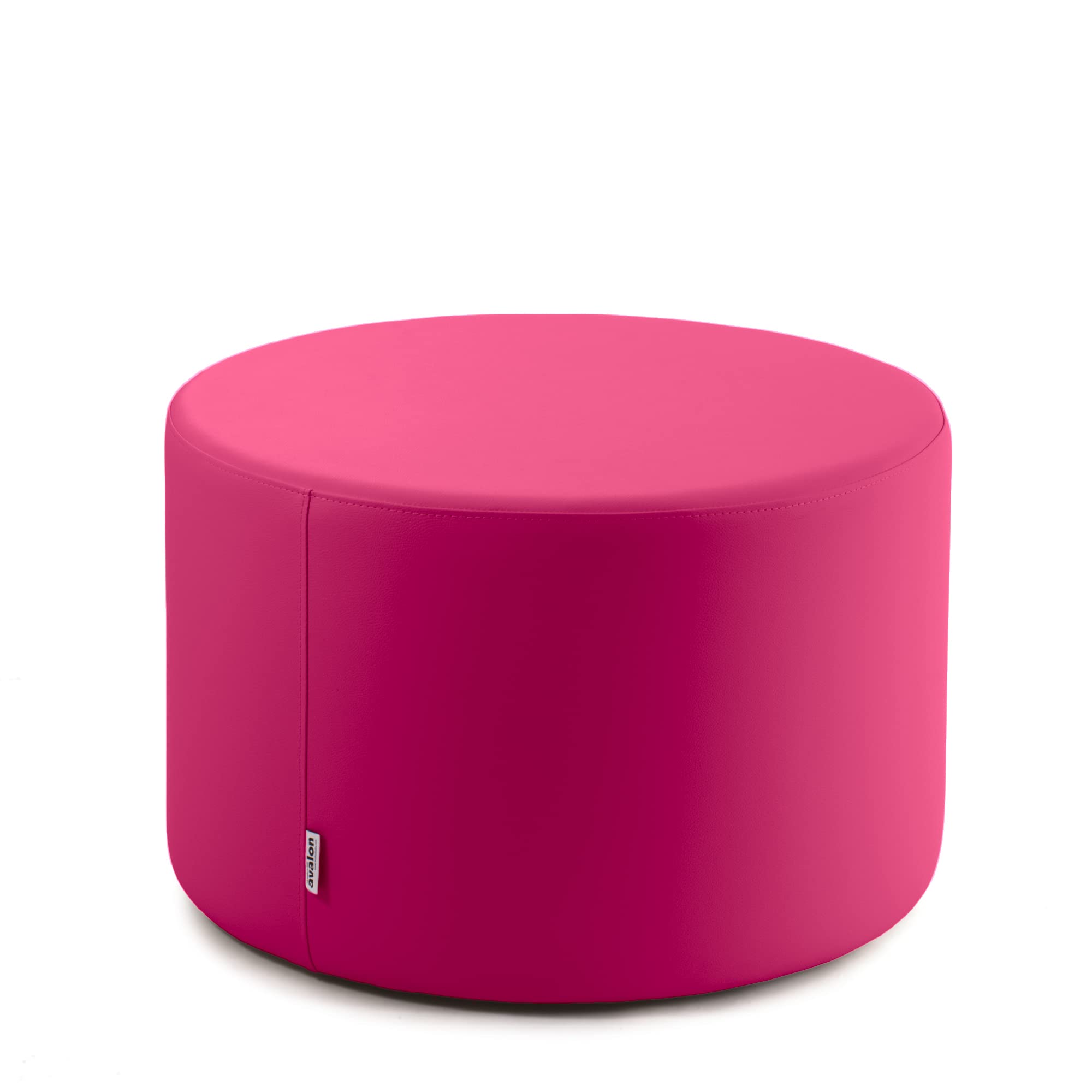 Pouf Poggiapiedi CILINDRO Mamba - In Similpelle Arancione, 45x43 Cm, Per Interni Ed Esterni