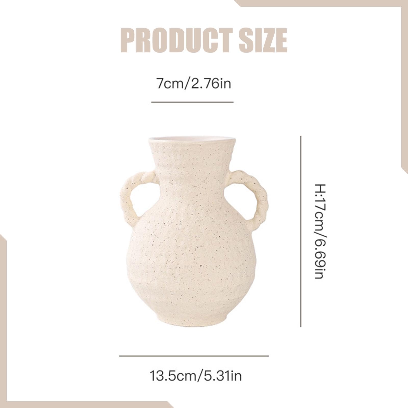 Vaso per Fiori in Ceramica in Stile Country, Brocca, Vaso Rustico Bohémien, Tavolo Multifunzionale