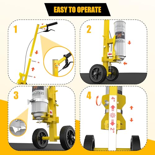 2395000 striping line painting wand industrial two-wheel striping spray paint wand for line paint stripe ground compatible with inverted striping paint yellowt-tip nozzle