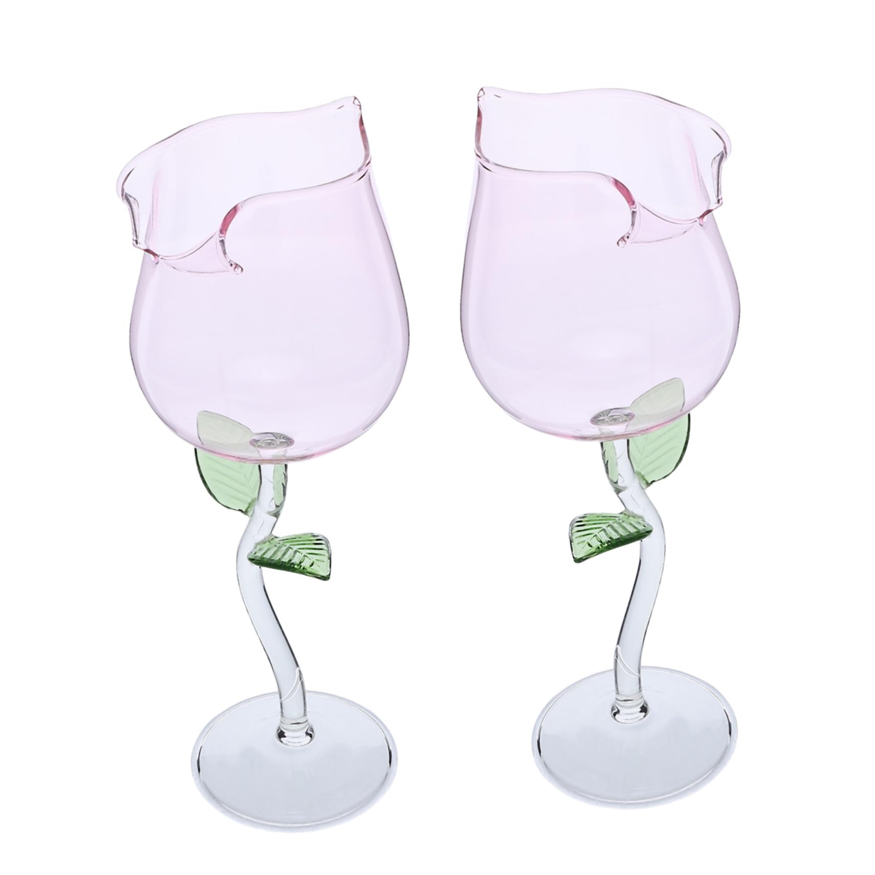 Verres à vin rose créatifs pour éviter une table de mariage banale Baluue 2pcs