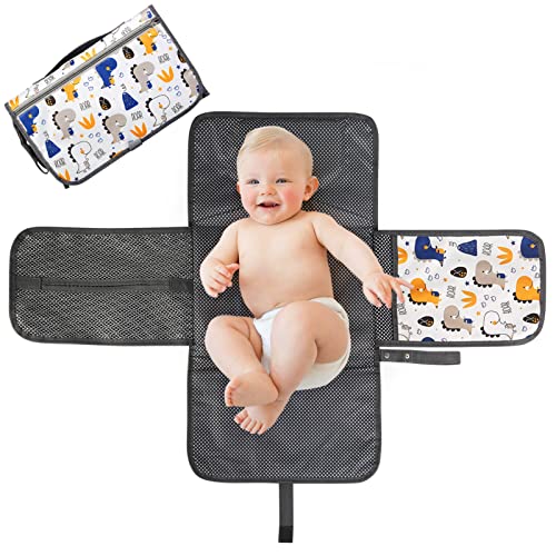 Portátil Cambiador, Bellestyle Cambiador Portátil de Pañales para Bebé, Kit Cambiador de Viaje, Impermeable Cambiador de Viaje Esterilla Lavable de Quita Completamente Acolchado